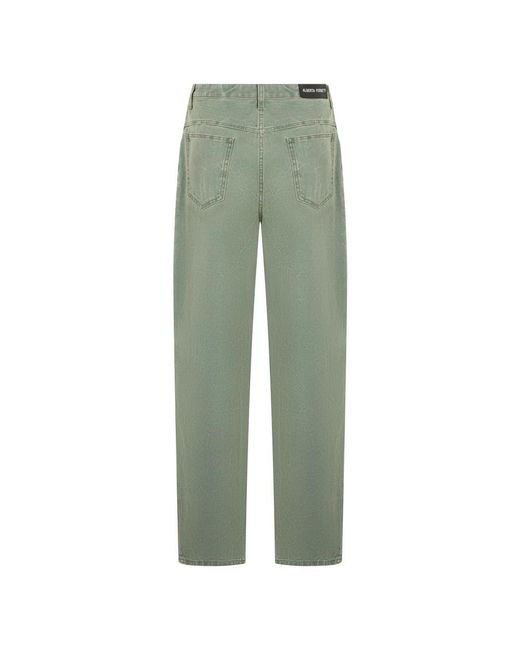 Alberta Ferretti Green Straight Fit Jeans