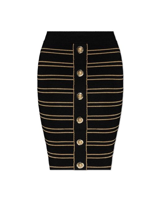 Short Skirts Balmain de color Black