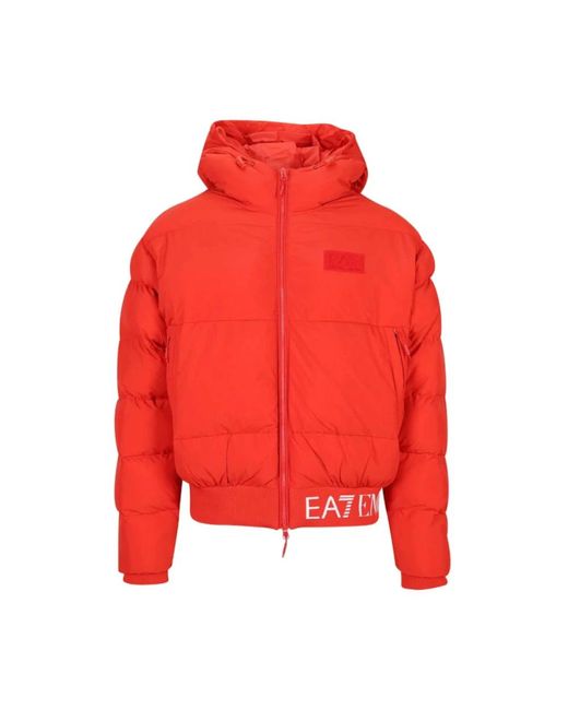 EA7 Red Winter Jackets for men