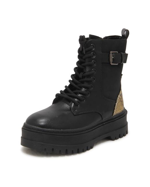 Twinset Black Lace-Up Boots