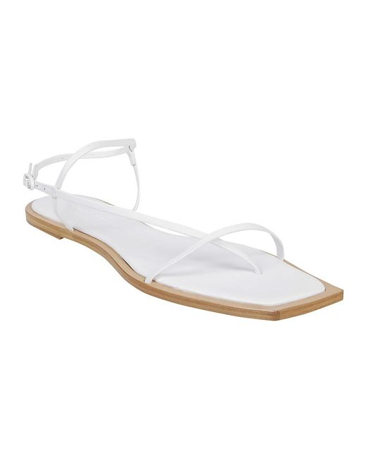 STUDIO AMELIA White Flat Sandals