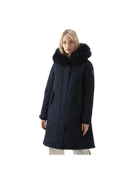 Woolrich Keystone Long Parka in het Blue