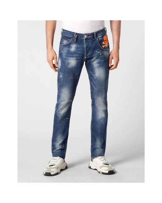 Philipp Plein Blue Slim Fit Jeans for men