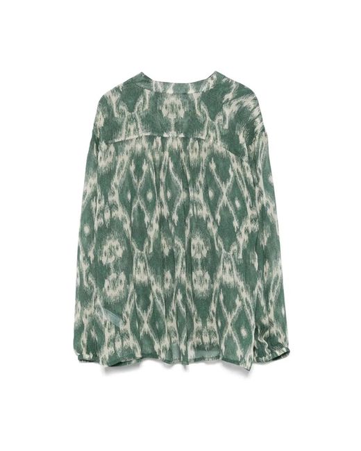 Ba&sh Bedrukte Khaki Blouse in het Green