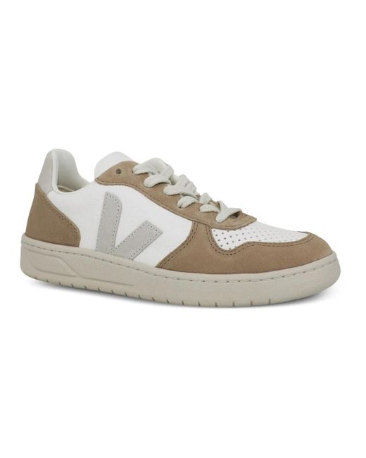 Veja White Herren-Ledersneaker - V-10 Stil