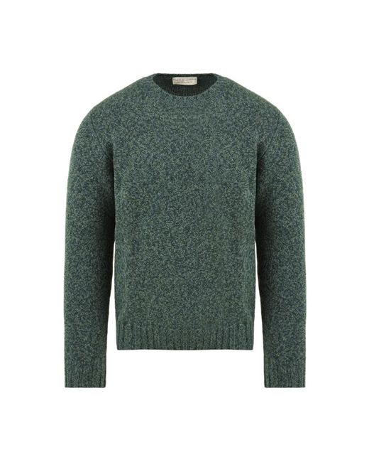 FILIPPO DE LAURENTIIS Green Round-Neck Knitwear for men