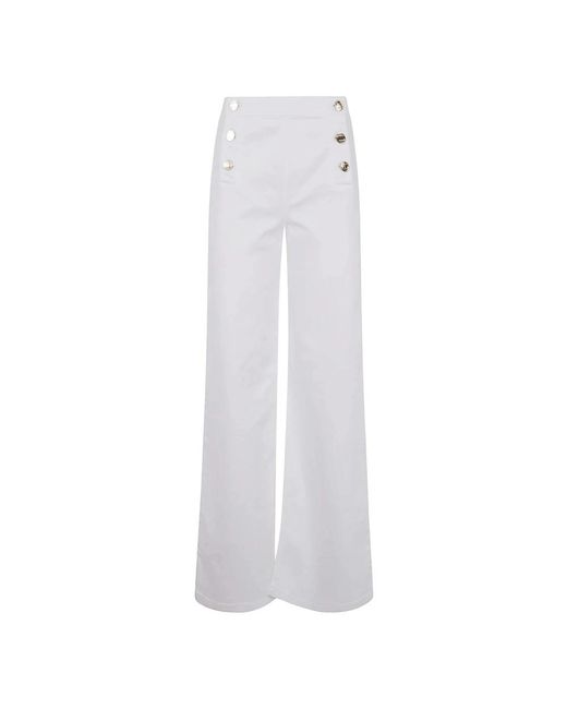 Twinset White Wide Trousers