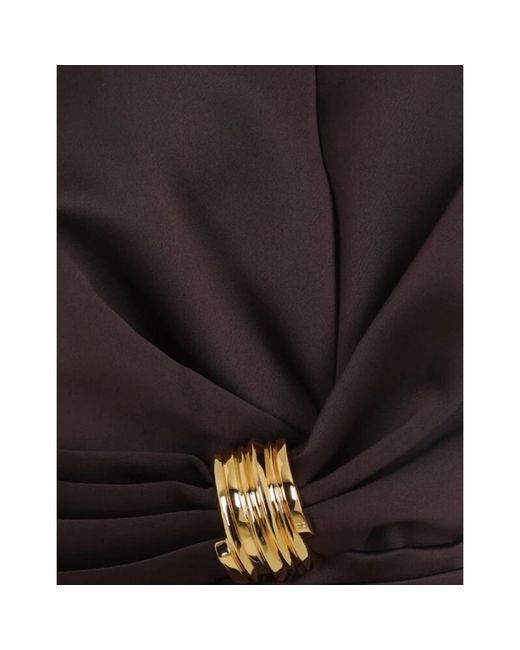 Elisabetta Franchi Brown Short Dresses
