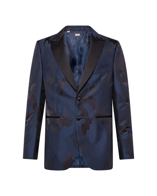 Billionaire Jassen ,Blauw ,Wol Blazer Camouflage in het Blue voor heren