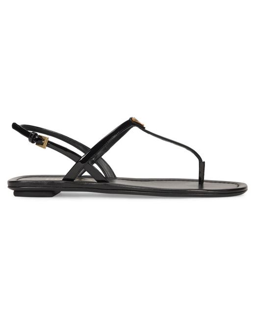 Flat Sandals Prada de color Black