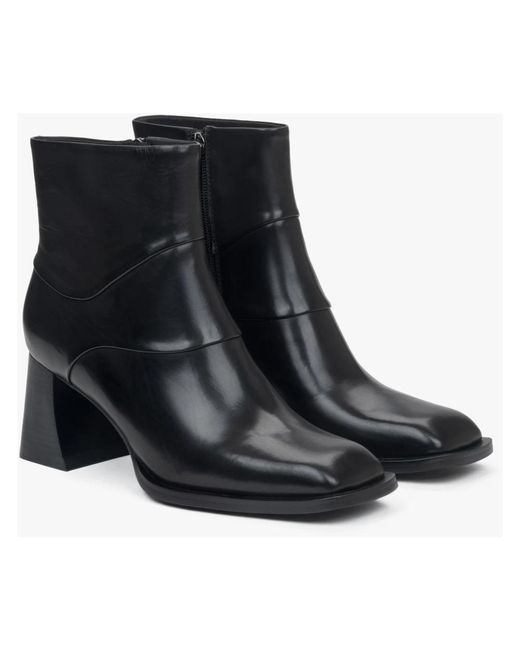 ESTRO Black Heeled Boots