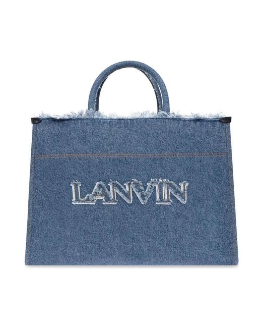 Borsa shopper di Lanvin in Blue