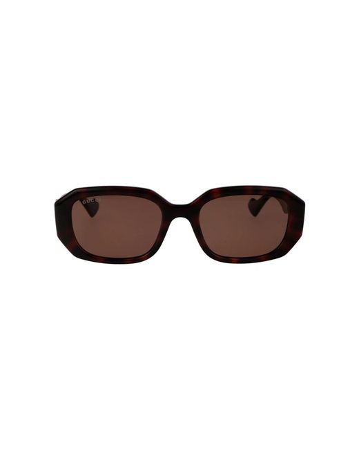 Gucci Brown Gg1535S Linea Gg Logo Sunglasses