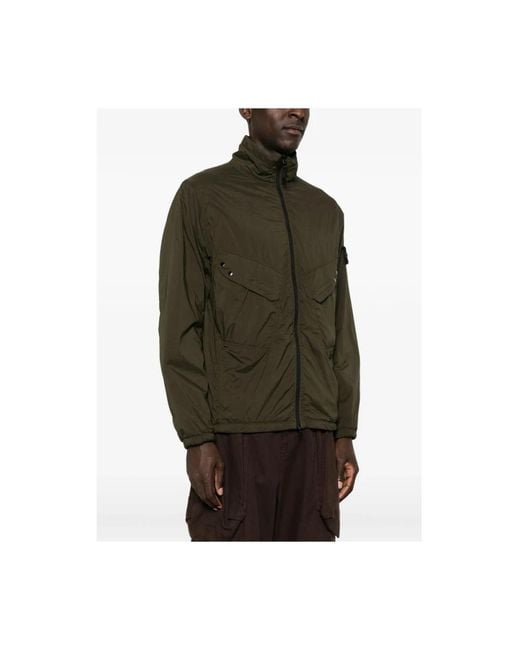 Stone Island Green Light Jackets for men