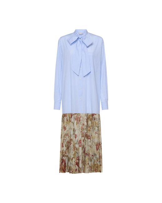Pierre Louis Mascia Blue Midi Dresses