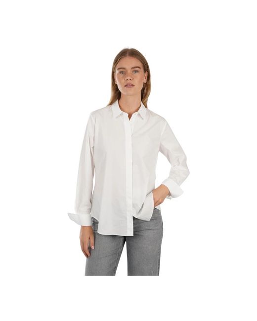 Windsor. Tailored Poplin Blouse in het White