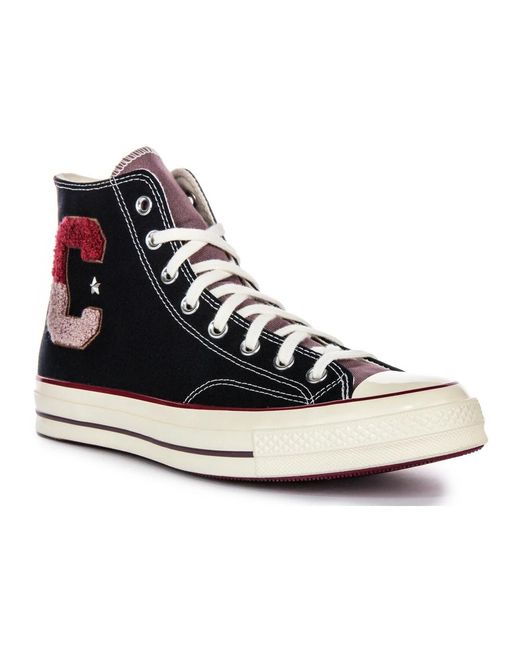 Converse Blue Varsity Letter High-Top Canvas Sneakers for men