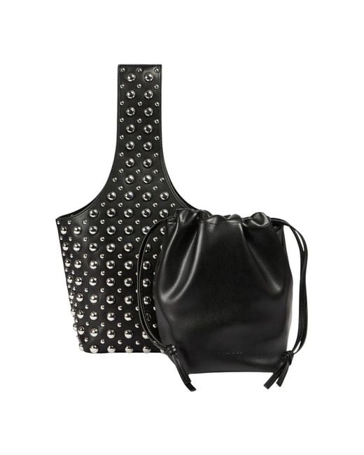 Liviana Conti Black Bucket Bags