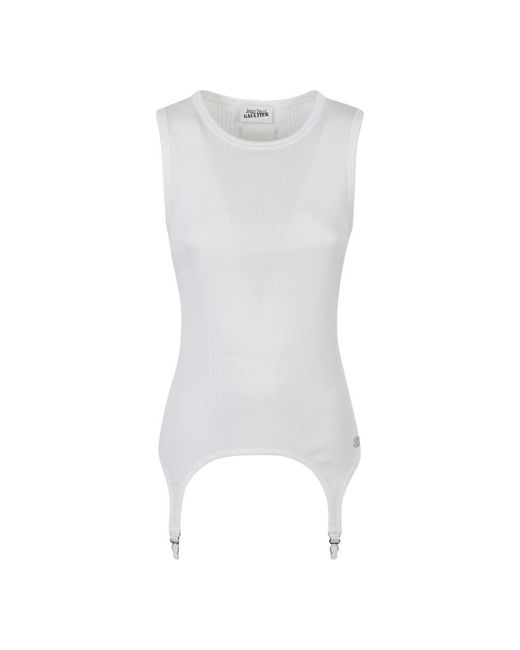 Jean Paul Gaultier Sleeveless Tops in het White