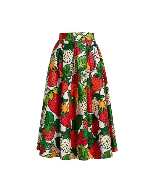 ALESSANDRO ENRIQUEZ Green Midi Skirts