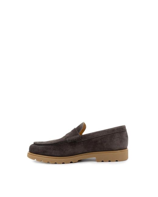 Kiton Suede Loafer in het Brown voor heren