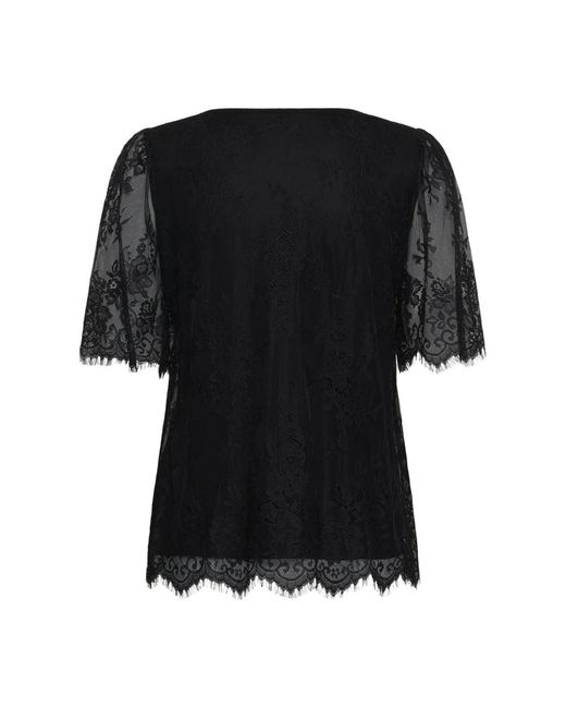 Blouses Cream de color Black