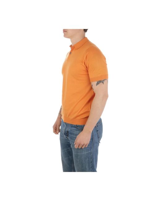 John Smedley Orange Polo Shirts for men