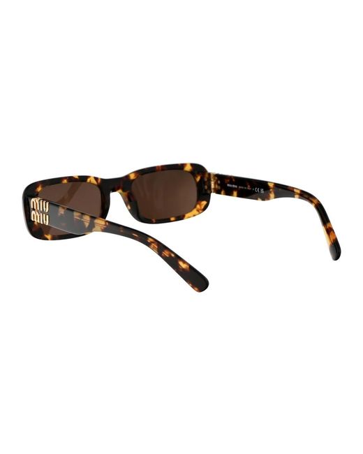Miu Miu Brown Stylische sonnenbrille mit 0mu 08zs design