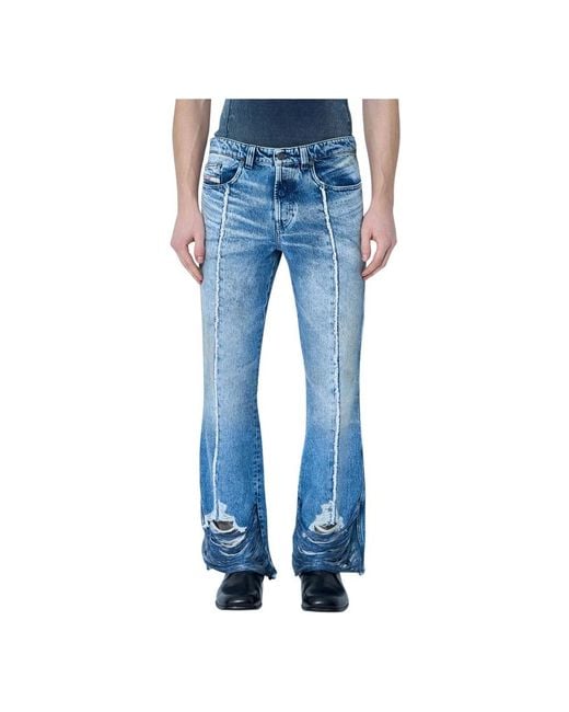 DIESEL Blue Flare Jeans for men