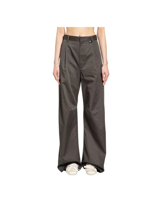 MM6 by Maison Margiela Gray Wide Trousers