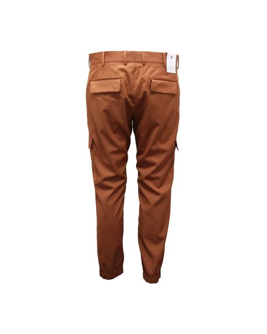 PT01 Brown Slim-Fit Trousers for men