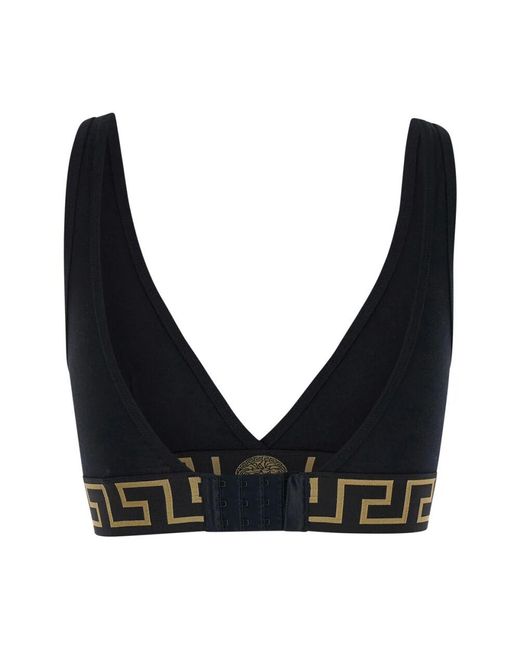 Versace Black Schwarzer Sport-Bh Mit V-Ausschnitt
