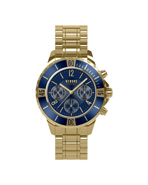 Tokyo chrono oro/blu cronografo orologio di Versus  in Metallic da Uomo