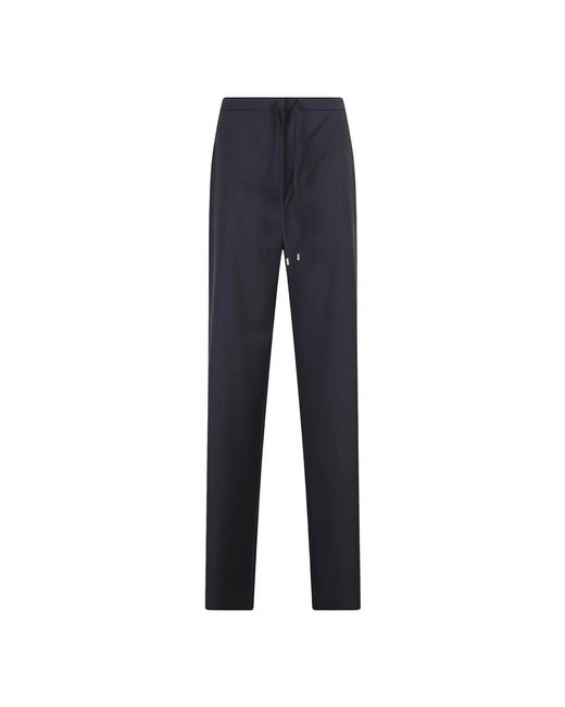 Max Mara Blue Straight Trousers