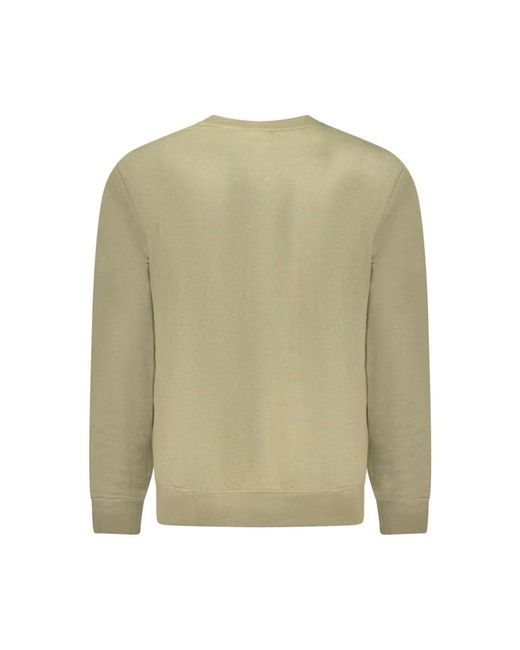HUGO Grüner Baumwoll-Crewneck-Pullover in Green für Herren
