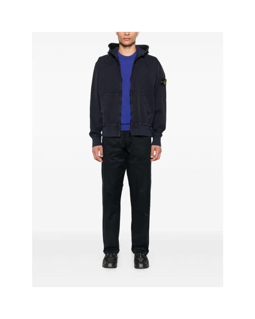 Stone Island Zip-Throughs in het Blue voor heren