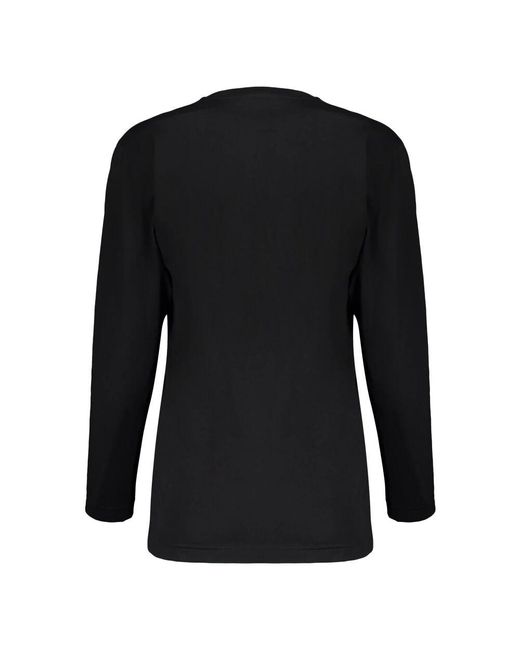 Moschino Black Baumwoll-T-Shirt Mit Frontlogo-Detail