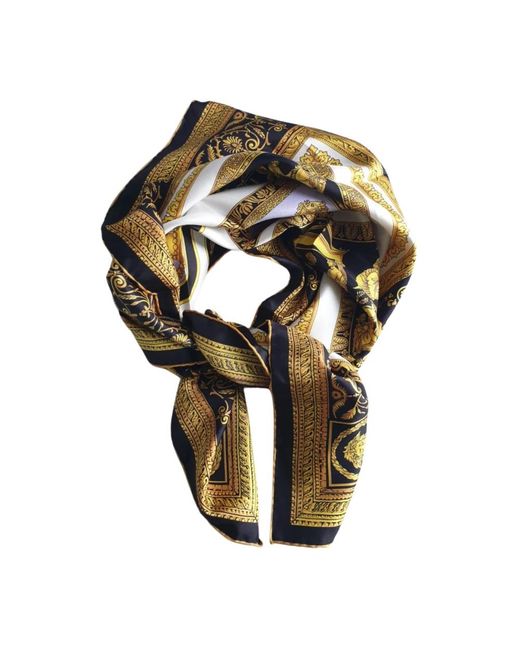 Versace Metallic Silk Scarves