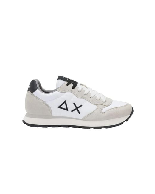 Sun 68 Sneakers Aus Nylon Und Wildleder Mit Gesticktem Logo in White für Herren