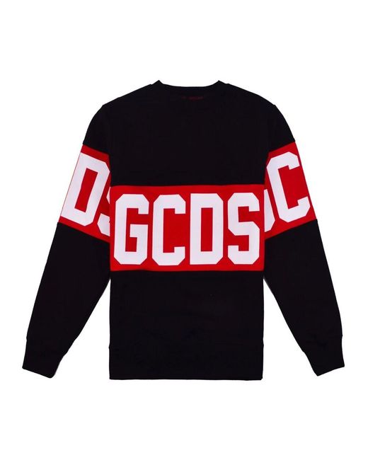 Gcds Baumwoll-sweatshirt mit langen ärmeln in Black für Herren