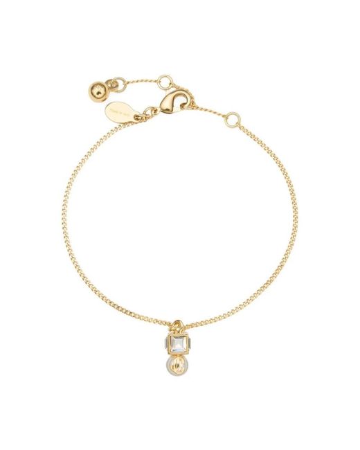 Jimmy Choo Metallic Jc Pearl Cube Bracelet