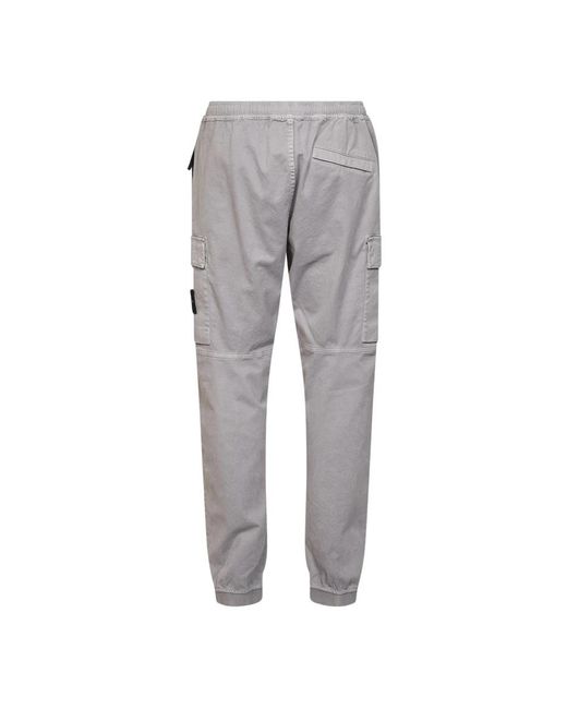Stone Island Gray Trousers for men