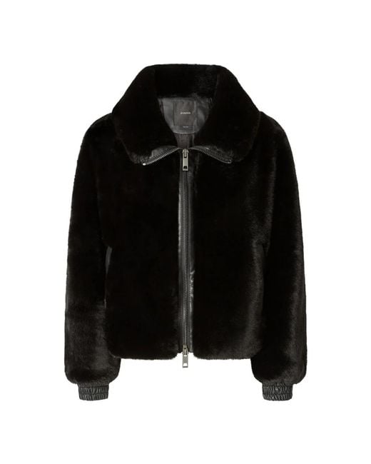 Pinko Black Faux Fur & Shearling Jackets