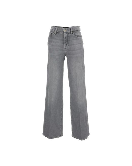 7 For All Mankind Gray Wide Jeans