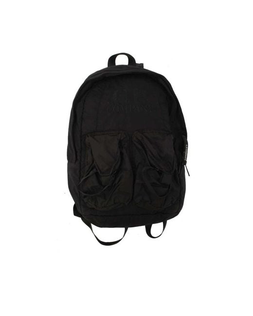 C P Company Black Backpacks