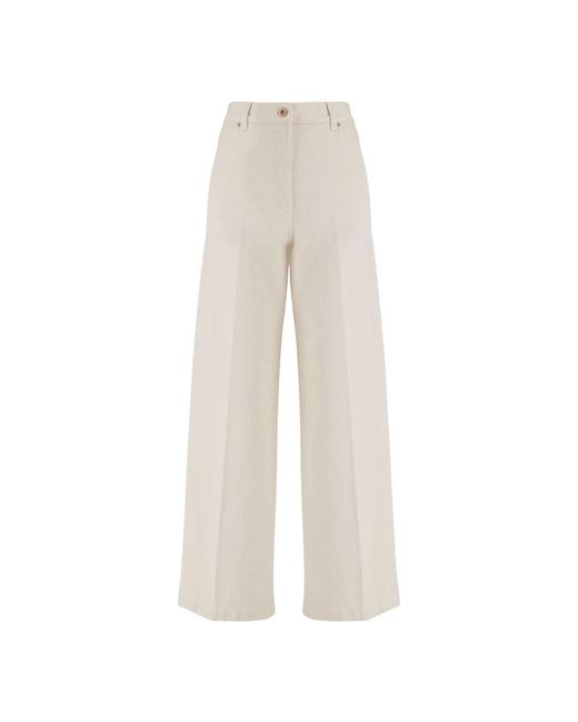 Aspesi White Wide Jeans