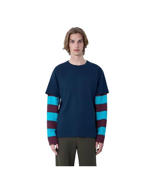 Dries Van Noten Blue Long Sleeve Tops for men