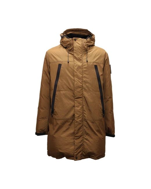 OUTHERE Gepolsterte Daunenjacke in Brown für Herren