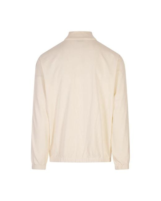 Moncler Brauner Pullover Mit Reißverschluss in Natural für Herren
