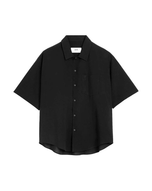 AMI Black Short Sleeve Shirts for men